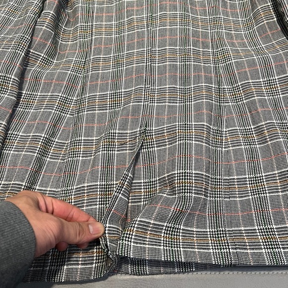 Anthropologie Maeve Lilith Plaid Oversize Gray Academia Double Breast Blazer3921 - Picture 11 of 12